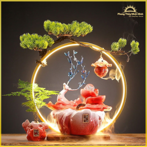 Thác Nước - Khói Trầm Hương Hươu Đỏ, Xanh Tài Lộc (3)
